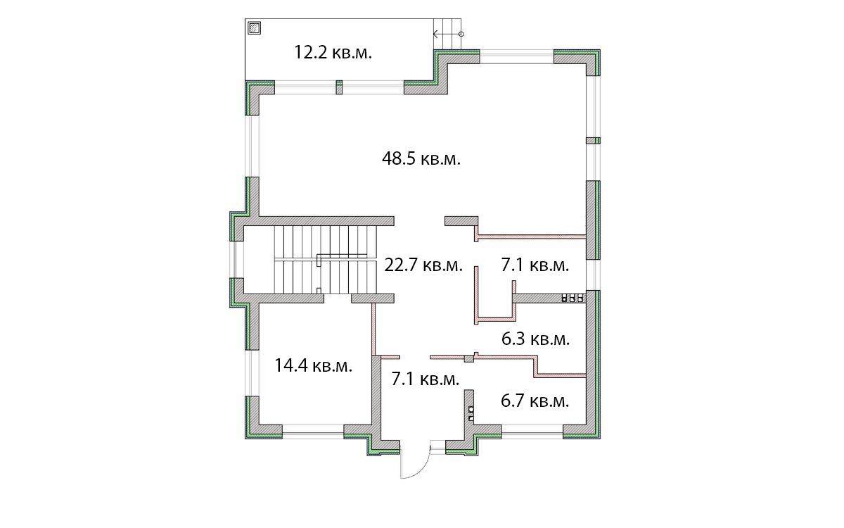 Планировка 1-го этажа