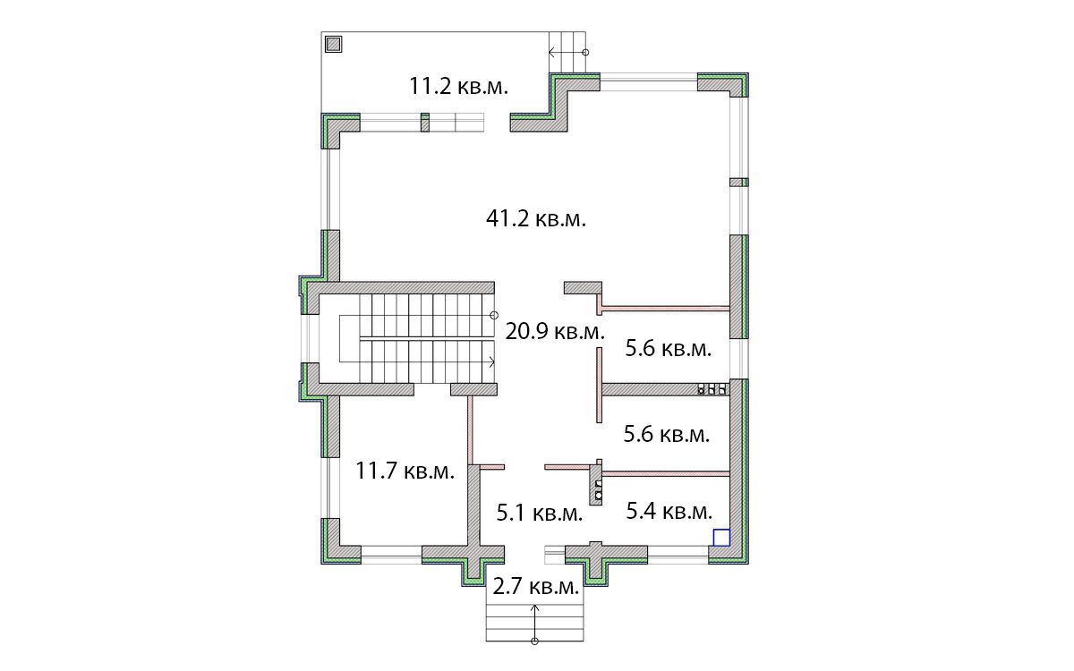 Планировка 1-го этажа
