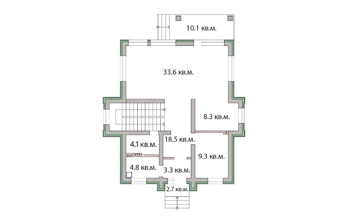 Планировка 1-го этажа