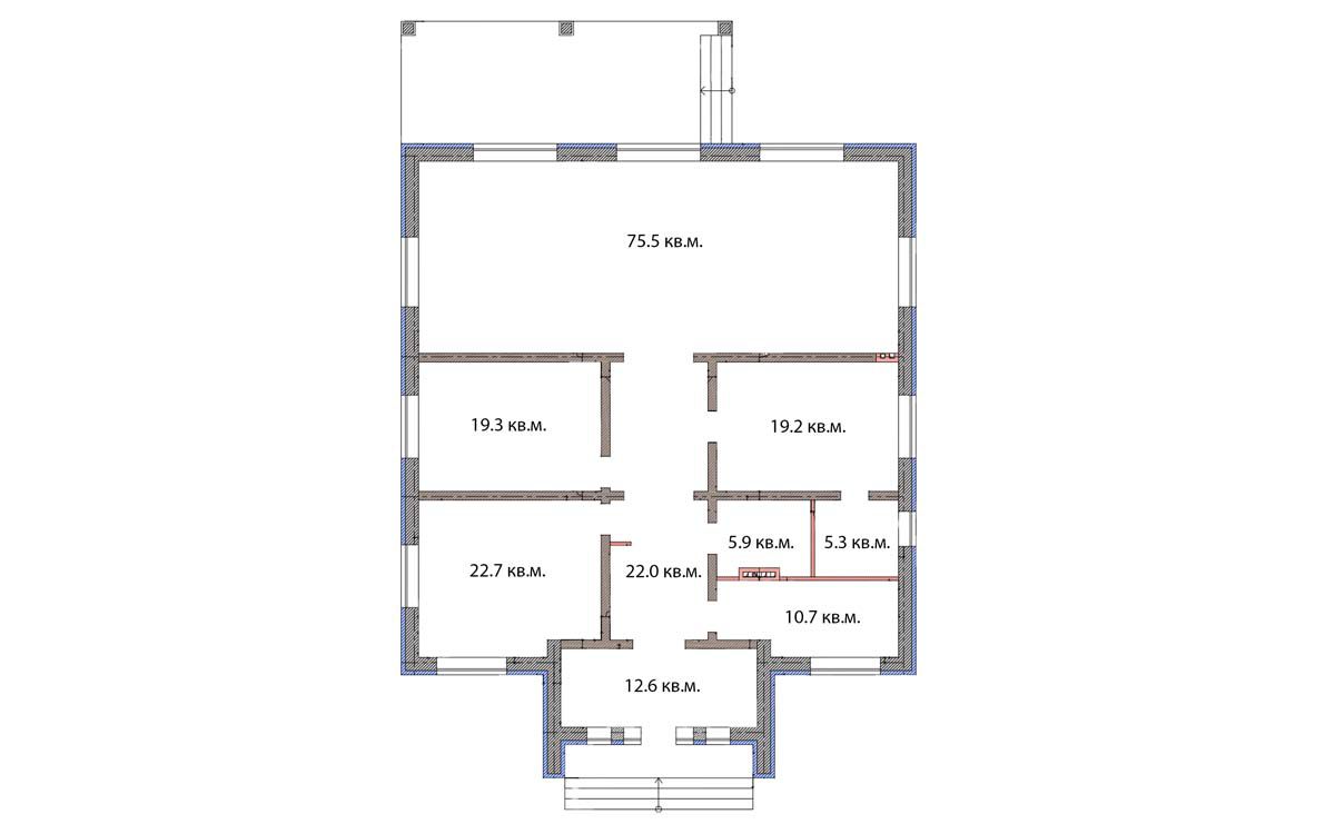 Планировка 1-го этажа