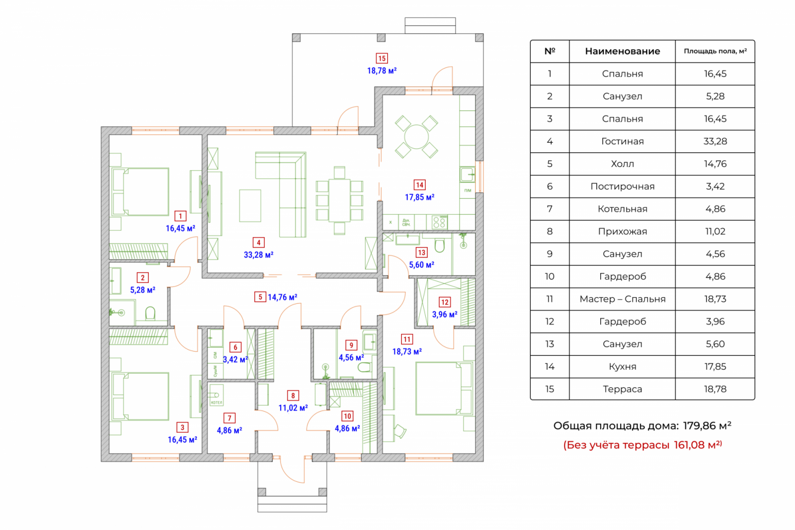 Планировка 2-го этажа