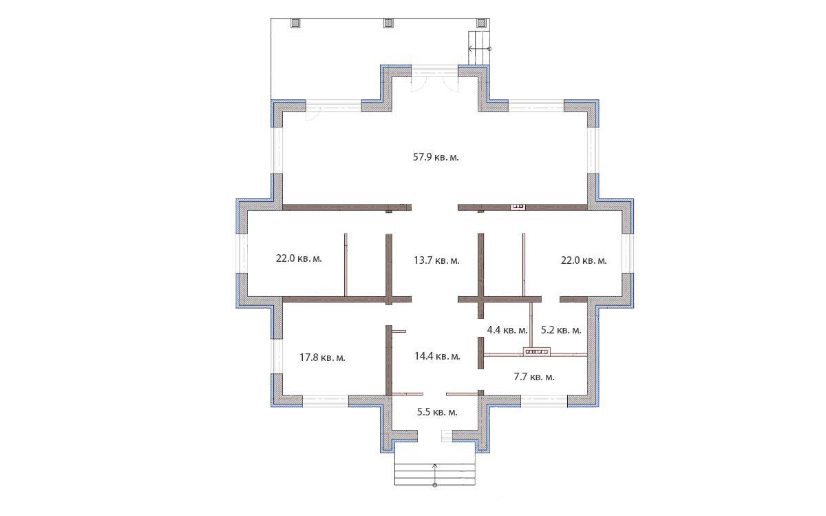 Планировка 1-го этажа