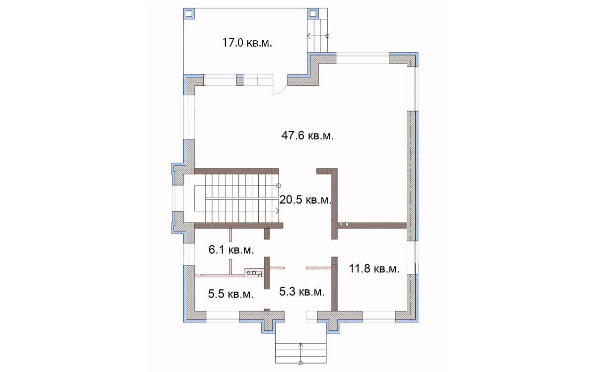 Планировка 1-го этажа